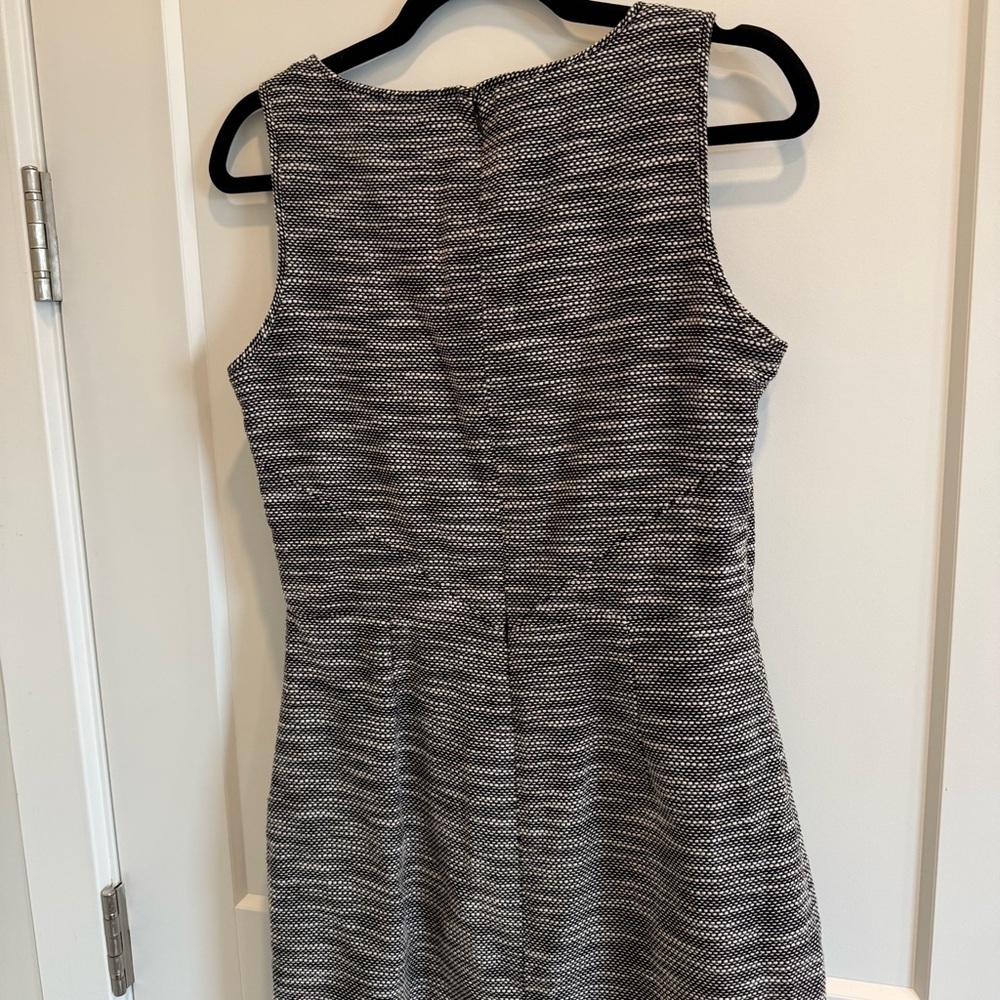 Banana Republic Woven Sleeveless Tweed Sheath Dress Gray - Picture 8 of 11